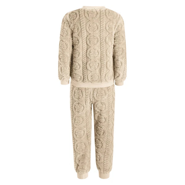 Kids Set Warm Pajamas Stand Collar Sleepwear Long Sleeve Nightwear Sleep Fancy