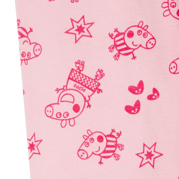 Girls Peppa Pig Pyjamas Kids Luxury Classic Peppa Pink Full Length Long Pjs Set