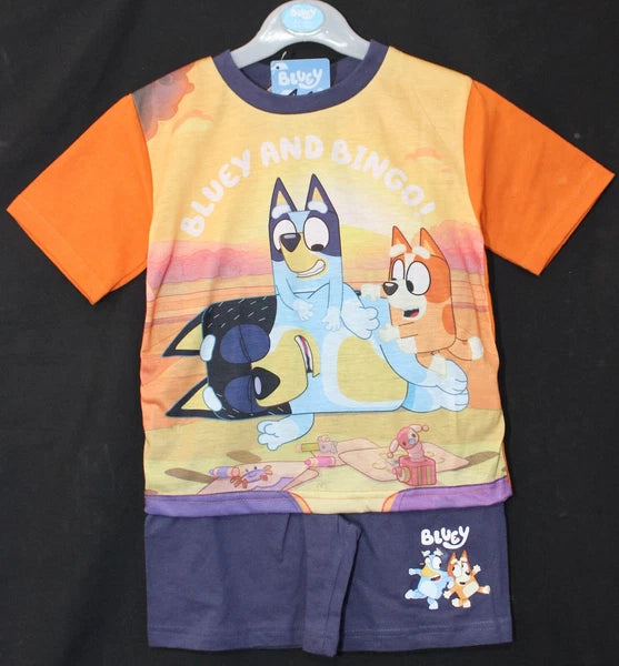 BLUEY Boy's Short Pyjamas /BLUEY & BINGO Summer/ Shorty PJs Sizes 1.5-5 years