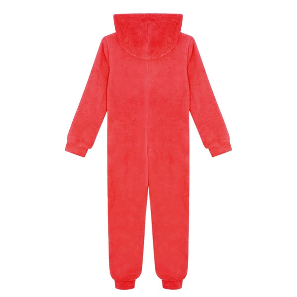 Unisex Kids Fleece Hooded Jumpsuit for Boys Girls Zip-up One Piece Pjs Sleepwear