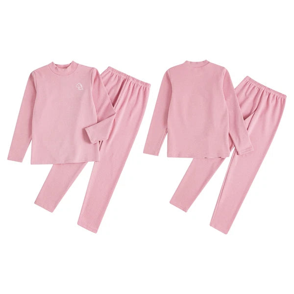 Kids Boys Girls Thermals Sets Pajamas T-shirt And Tights Suit Warm Active Home