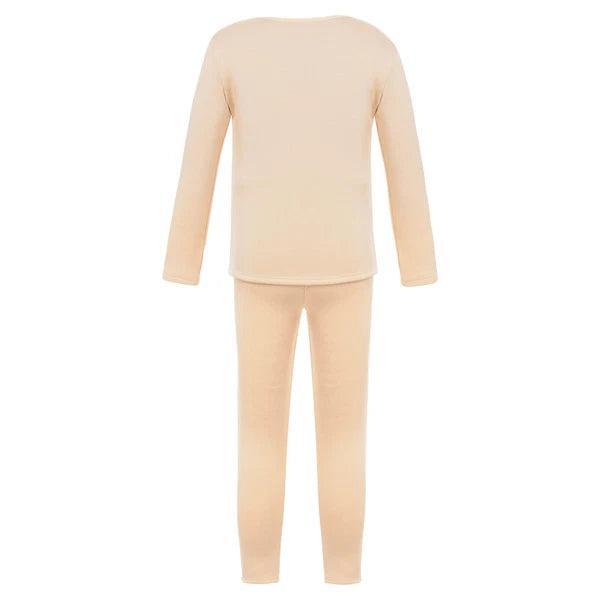 Kids Girl's Pajamas Set Training Sleepwear Round Neck Pullover And Pantyhose