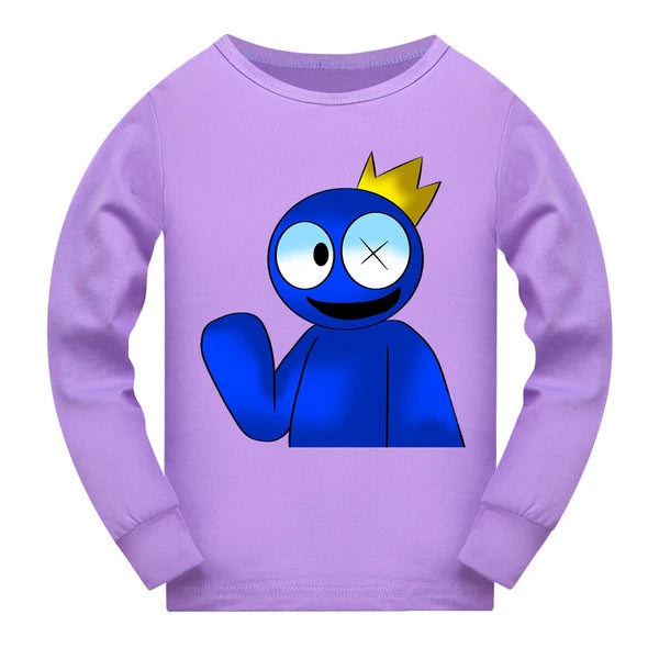 Popular Children's Rainbow Friends Pajama Top+Pants Pajama PJ Set Gift