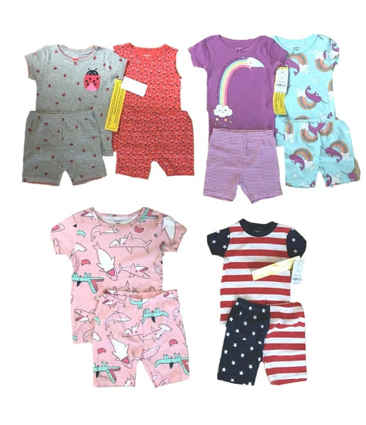 CARTER’S Pajamas Baby/Toddler 2PC-4PC Cotton Snug Fit Short-Sets 9M,-24M, 4T NWT