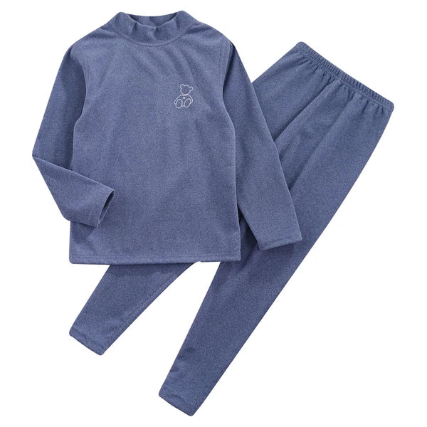 Kids Boys Girls Tees Long Sleeve Top Bear Print Sleepwear Pajamas Loungewear