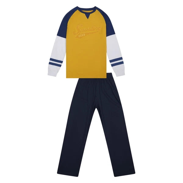 Boys Pyjama Sets Long Sleeve Top Bottoms Cotton Sleep Lounge Wear 7 to 15 Years