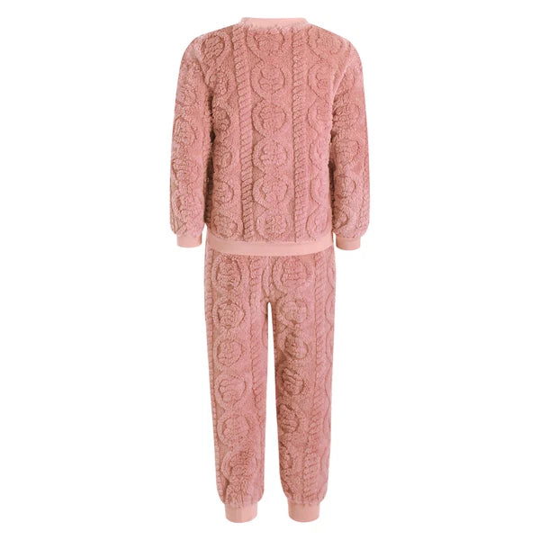Kids Set Warm Pajamas Stand Collar Sleepwear Long Sleeve Nightwear Sleep Fancy