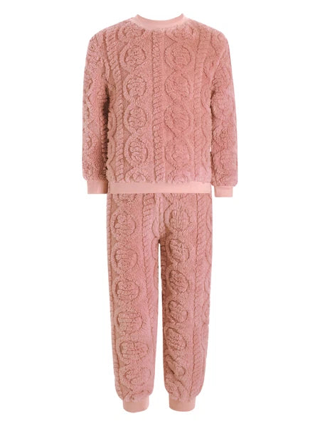 Kids Set Warm Pajamas Stand Collar Sleepwear Long Sleeve Nightwear Sleep Fancy