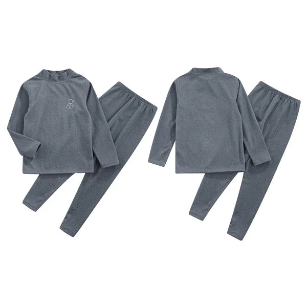 Kids Boys Girls Tees Long Sleeve Top Bear Print Sleepwear Pajamas Loungewear