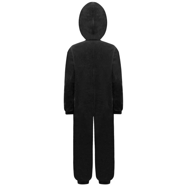 Unisex Kids Fleece Hooded Jumpsuit for Boys Girls Zip-up One Piece Pjs Sleepwear