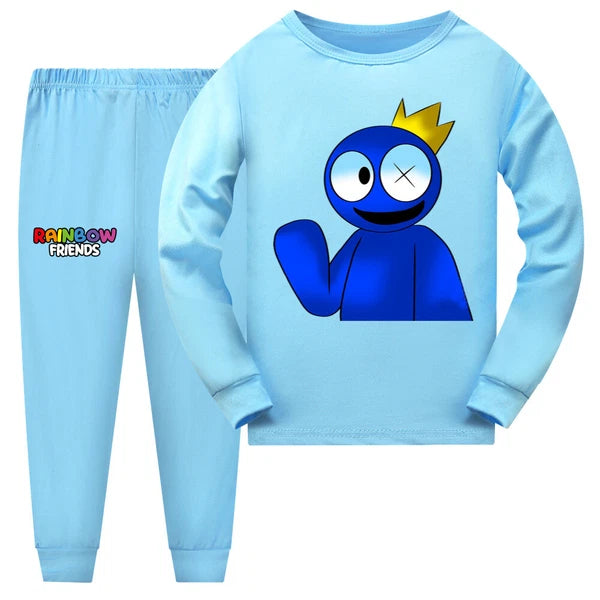 Popular Children's Rainbow Friends Pajama Top+Pants Pajama PJ Set Gift