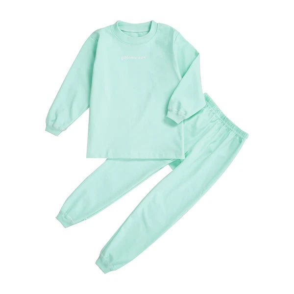 Kids Pajama Set Flannel Nightwear Soft Sleepwear Long Sleeve Homewear Fuzzy