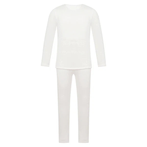 Kids Girl's Pajamas Set Training Sleepwear Round Neck Pullover And Pantyhose