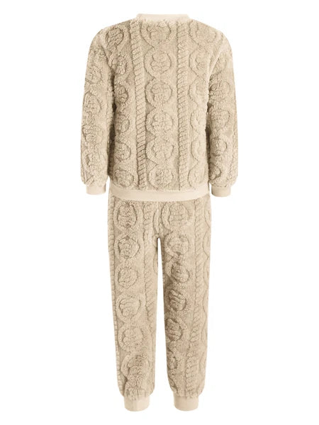 Kids Set Warm Pajamas Stand Collar Sleepwear Long Sleeve Nightwear Sleep Fancy