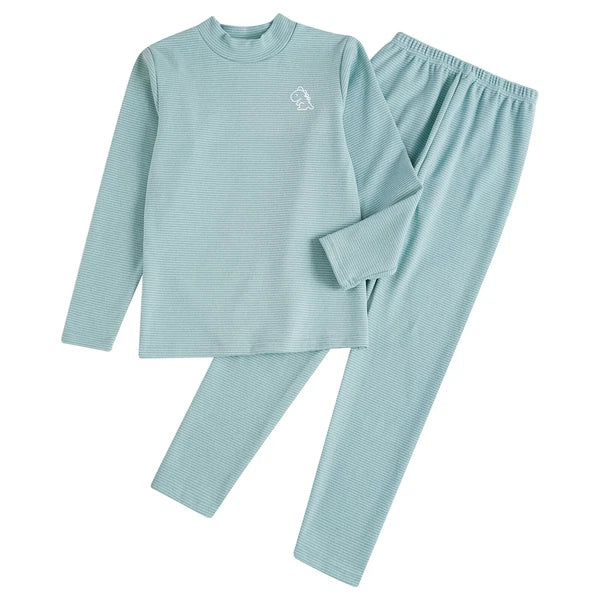 Kids Boys Girls Thermals Sets Pajamas T-shirt And Tights Suit Warm Active Home