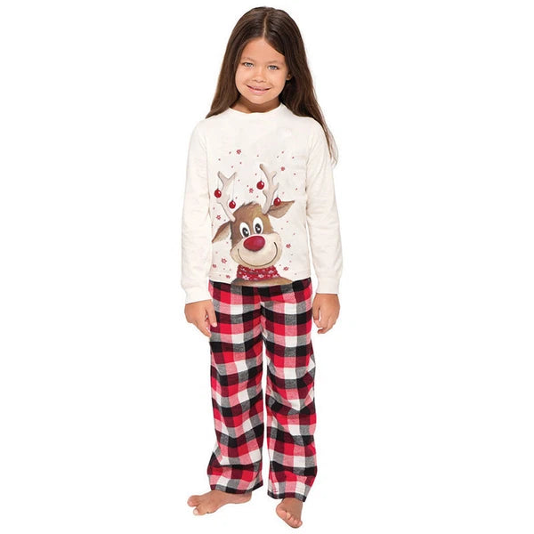 Family Matching Christmas Pyjamas Adult Kids Xmas Nightwear Pjs Set Reindeer