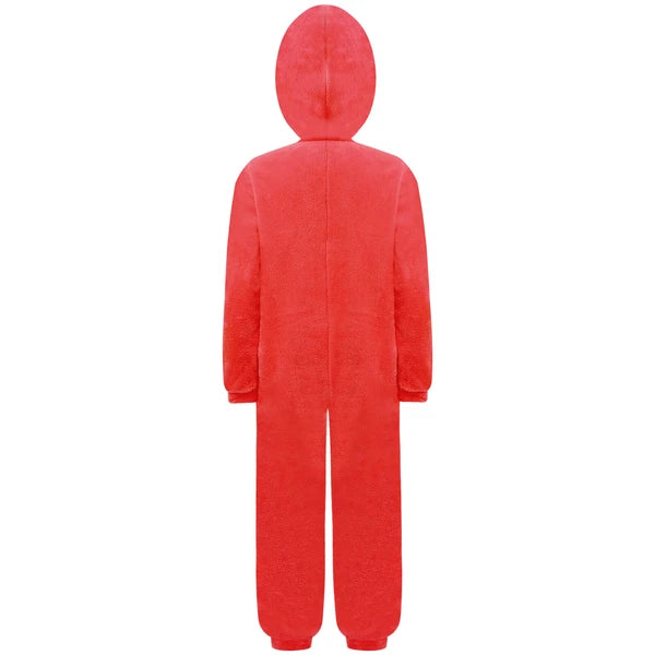 Unisex Kids Fleece Hooded Jumpsuit for Boys Girls Zip-up One Piece Pjs Sleepwear