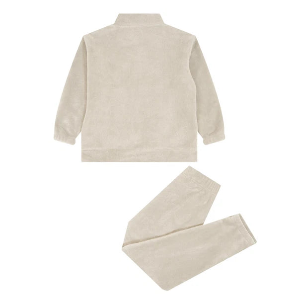 Kids Pajama Set Flannel Nightwear Soft Sleepwear Long Sleeve Homewear Fuzzy