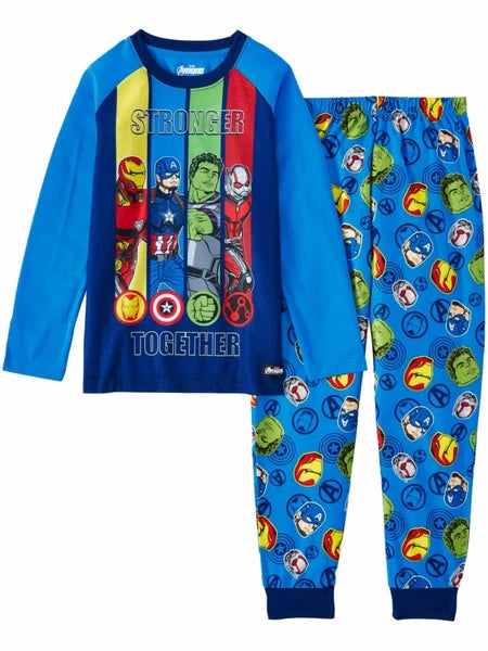 Marvel Boys Blue Avengers Endgame Ant Man Superhero 2 Piece Pajama Sleep Set M