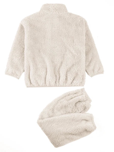 Kids Boys Girls Outfits Warm Homewear Flannel Pajama Set Clothing Sleepwear