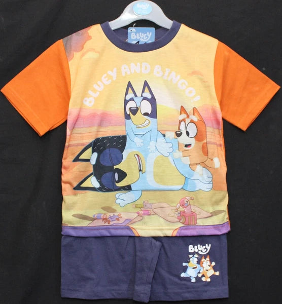 BLUEY Boy's Short Pyjamas /BLUEY & BINGO Summer/ Shorty PJs Sizes 1.5-5 years