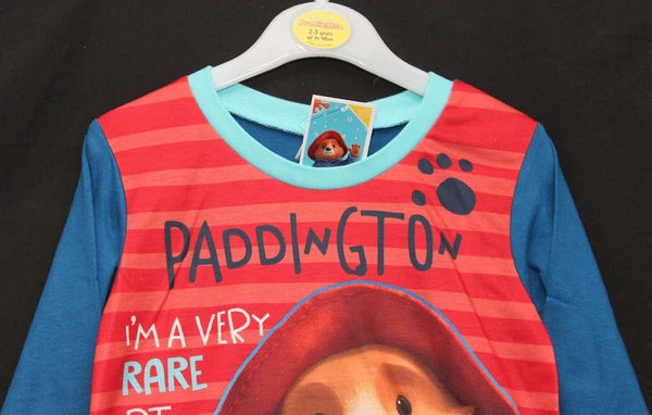 PADDINGTON BEAR Boy's Pyjamas /Blue & Red PADDINGTON PJs Sizes 18 Months-5 Years