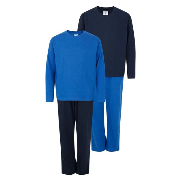 Boys 2 Pack Long Pyjamas Nightwear PJ Sets Twin Pack 9 to 16 Years #NorthEast