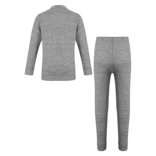 Girls Boys Pajamas Unisex Base Layer Suit Mock Neck Thermal Underwear Set Warm
