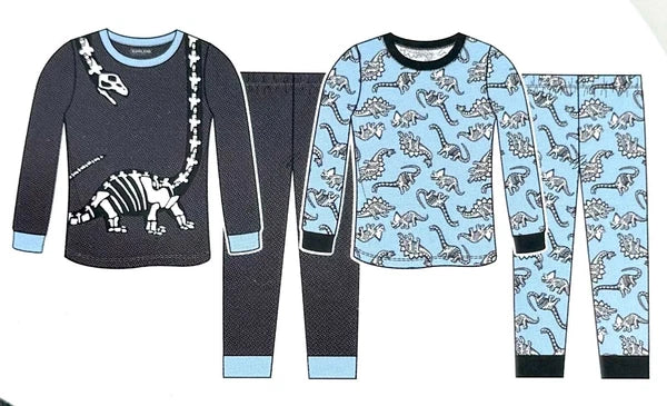 Kirkland Signature Kids' 4-PC Cotton PJ Set MULTI COLOR