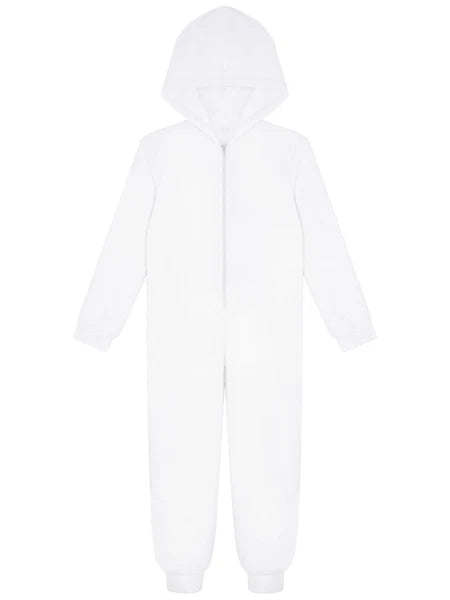 Unisex Kids Fleece Hooded Jumpsuit for Boys Girls Zip-up One Piece Pjs Sleepwear