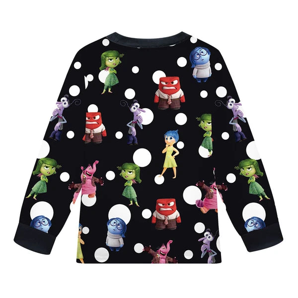 Kids Inside Out 2 Pajamas 2pcs Cartoon Long-sleeved Pyjamas Long Pyjama Pant Set