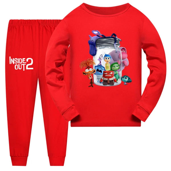 Inside Out2 Pyjamas Loungewear Sleepwear Outfits Kids Girls Boys Long Sleeve-
