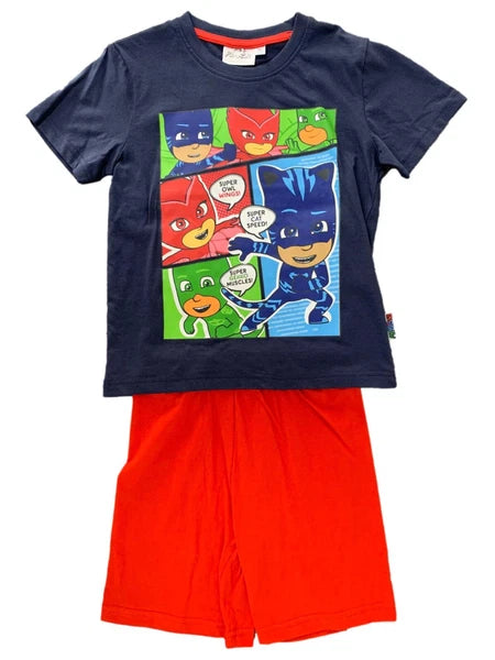 BOYS CHARACTER SHORT PYJAMAS 2PC NIGHT WEAR PJ SETS OFFICIAL 3-12 YEARS BNWT