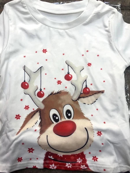 Family Matching Christmas Pyjamas Adult Kids Xmas Nightwear Pjs Set Reindeer