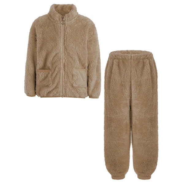 Kids Boys Girls Outfits Warm Homewear Flannel Pajama Set Clothing Sleepwear