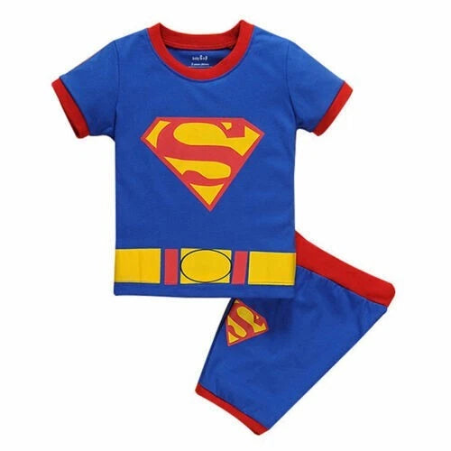 Boys Girls Kids Spiderman Superhero Pyjamas Short Sleeve T-Shirt Shorts PJs 1-6Y