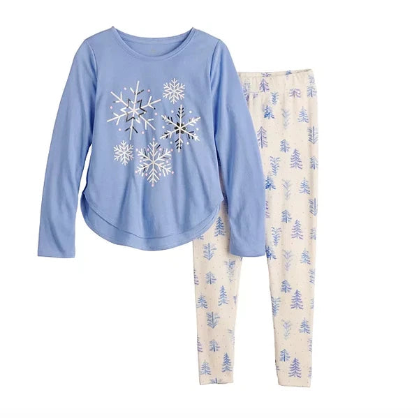 SO Girls (2 Pc) Tunic & Thermal Leggings + Socks PAJAMA SET Sizes  16 or 18  NWT