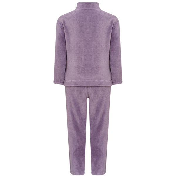 Kids Pajama Set Flannel Nightwear Soft Sleepwear Long Sleeve Homewear Fuzzy