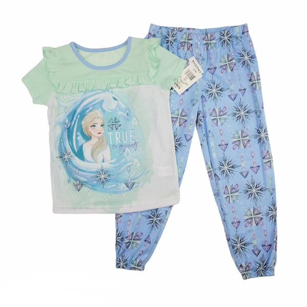 Disney's Frozen 2 Girls Size 8 Top & Bottom Pajama Set NWT