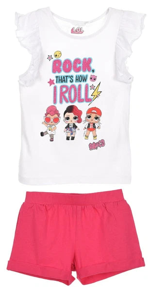 Girls LOL Surprise Character Short Pyjamas Nightwear Shorties Pjs Age 3-10 Years