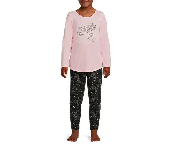 Wonder Nation Girls Long Sleeve Top and Joggers Pajama Set 2-Piece Size M NEW