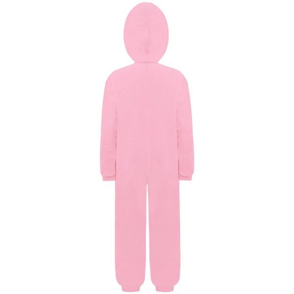 Unisex Kids Fleece Hooded Jumpsuit for Boys Girls Zip-up One Piece Pjs Sleepwear