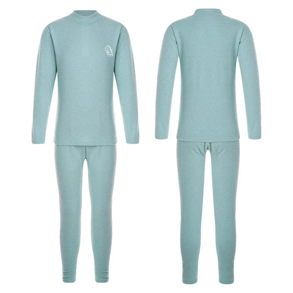 Kids Boys Girls Thermals Sets Pajamas T-shirt And Tights Suit Warm Active Home