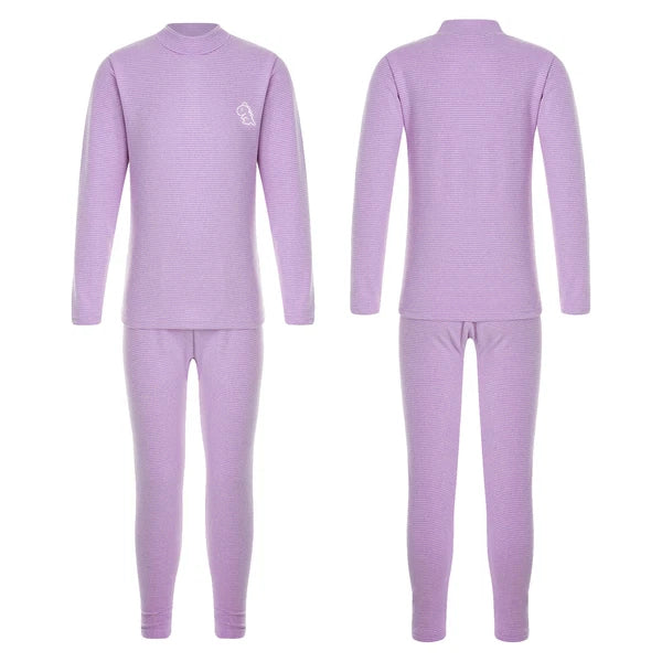 Kids Boys Girls Thermals Sets Pajamas T-shirt And Tights Suit Warm Active Home