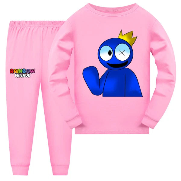 Popular Children's Rainbow Friends Pajama Top+Pants Pajama PJ Set Gift