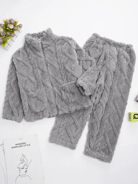 Unisex Kids Outfit Homewear Set Tops With Pants Pajamas Long Sleeve Loungewear