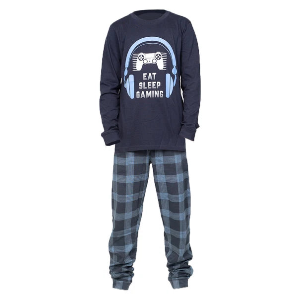 Kids Unisex Boys Girls Long Camo Cotton Gamer Gaming Pyjamas PJ Sets 5-13 Years