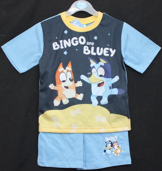 BLUEY Boy's Short Pyjamas /BLUEY & BINGO Summer/ Shorty PJs Sizes 1.5-5 years
