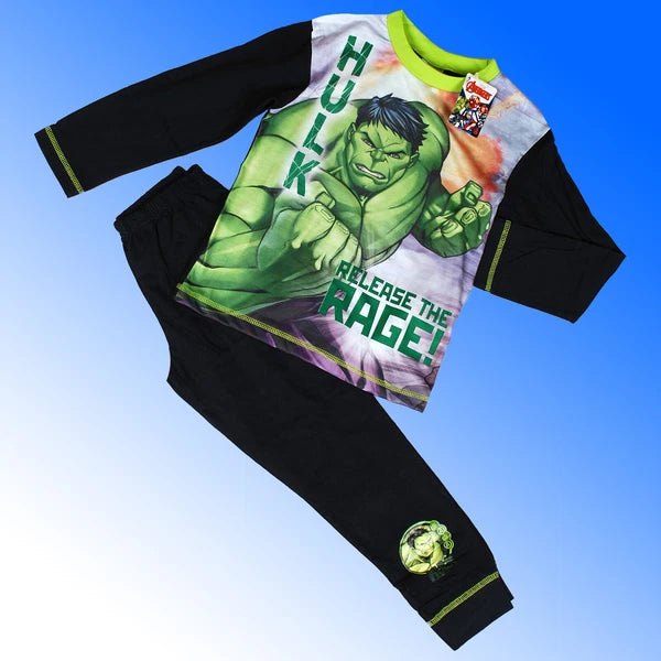 Boys Official Marvel Hulk Avengers Pyjamas Age 4-10 Years