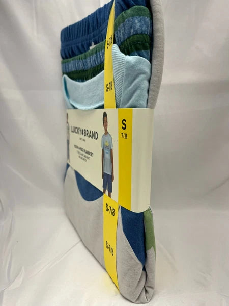 Lucky Brand Youth 4-Piece Pajama Set  Size  M(10/12)  Flam Resistant NWT